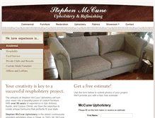 Tablet Screenshot of mccuneupholstery.com